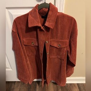 Like New! Forever 21 Button Up Shacket Coral/Salmon